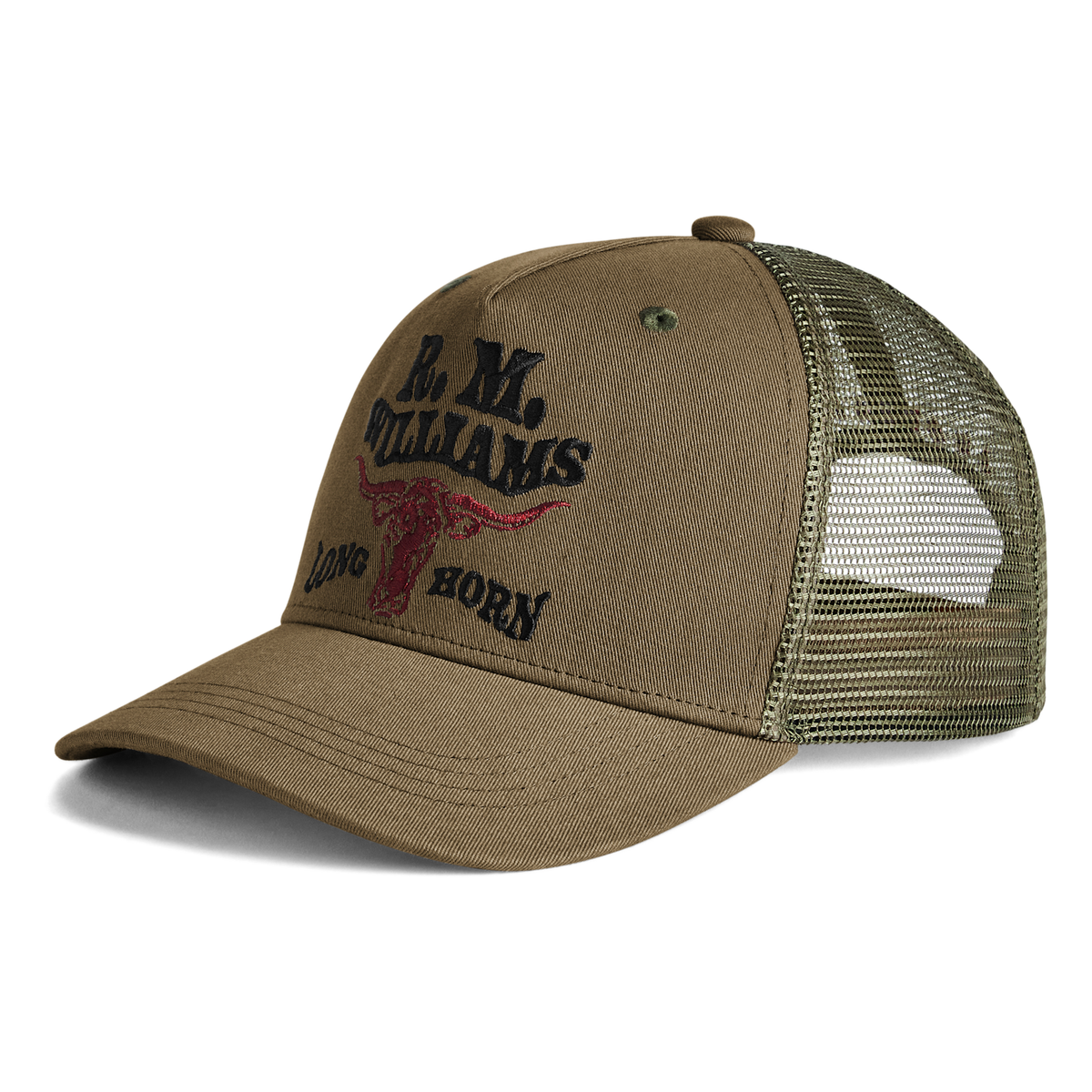 RM Williams R.M.W. Longhorn trucker cap - Dark Olive