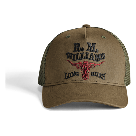 RM Williams R.M.W. Longhorn trucker cap - Dark Olive, product view 4