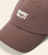 RM Williams Branded Twill Cap - Hot Fudge, embroidered logo detail