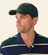 RM Williams Branded Twill Cap - Pine, worn by a male model