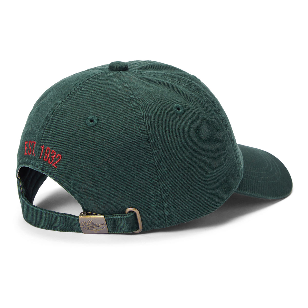 RM Williams Branded Twill Cap - Pine, rear adjustment strap