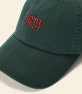 RM Williams Branded Twill Cap - Pine, embroidered logo detail