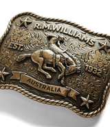 RM Williams Cloudbuster trophy buckle - Antique Brass, product view 5