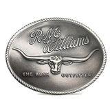 RM WILLIAMS Belt Buckle - Longhorn Trophy - Silver