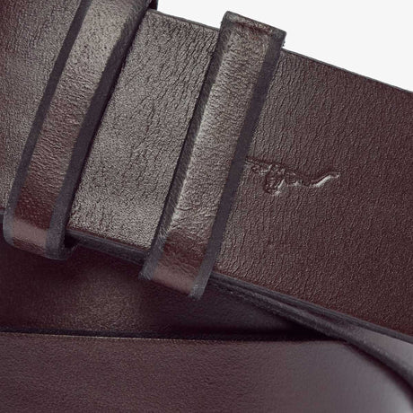 RM WILLIAMS Covered Buckle Belt - Men's CB096 Leather 1.5"  - Chestnut