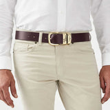 RM WILLIAMS Belt - Men's CB444 Leather 1.5" 3 Piece - Chestnut