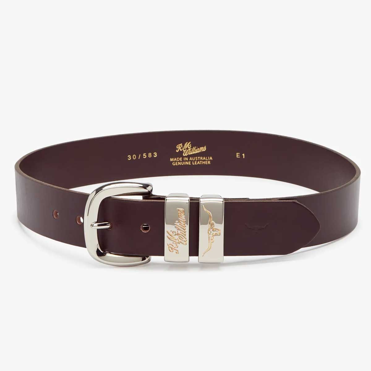 RM WILLIAMS Jerrawa Belt - Men's CB583 Leather 1.5" - Chestnut