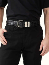 Load image into Gallery viewer, RM WILLIAMS Saltwater Crocodile Belt - Men&#39;s 1.5&quot; - Black
