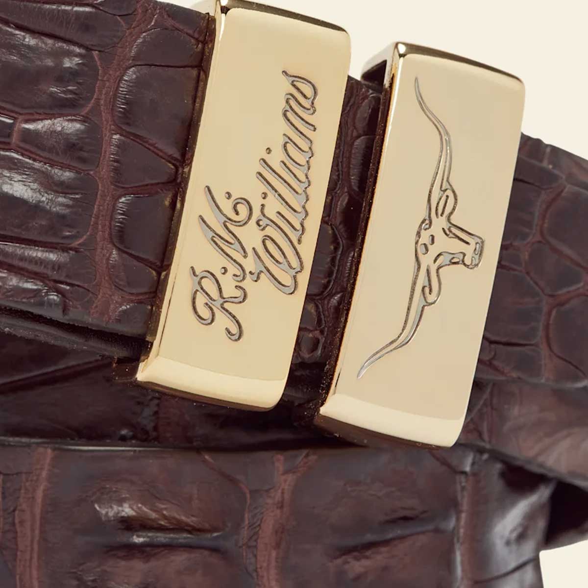 RM WILLIAMS Saltwater Crocodile Belt - Men's 1.5" - Chestnut
