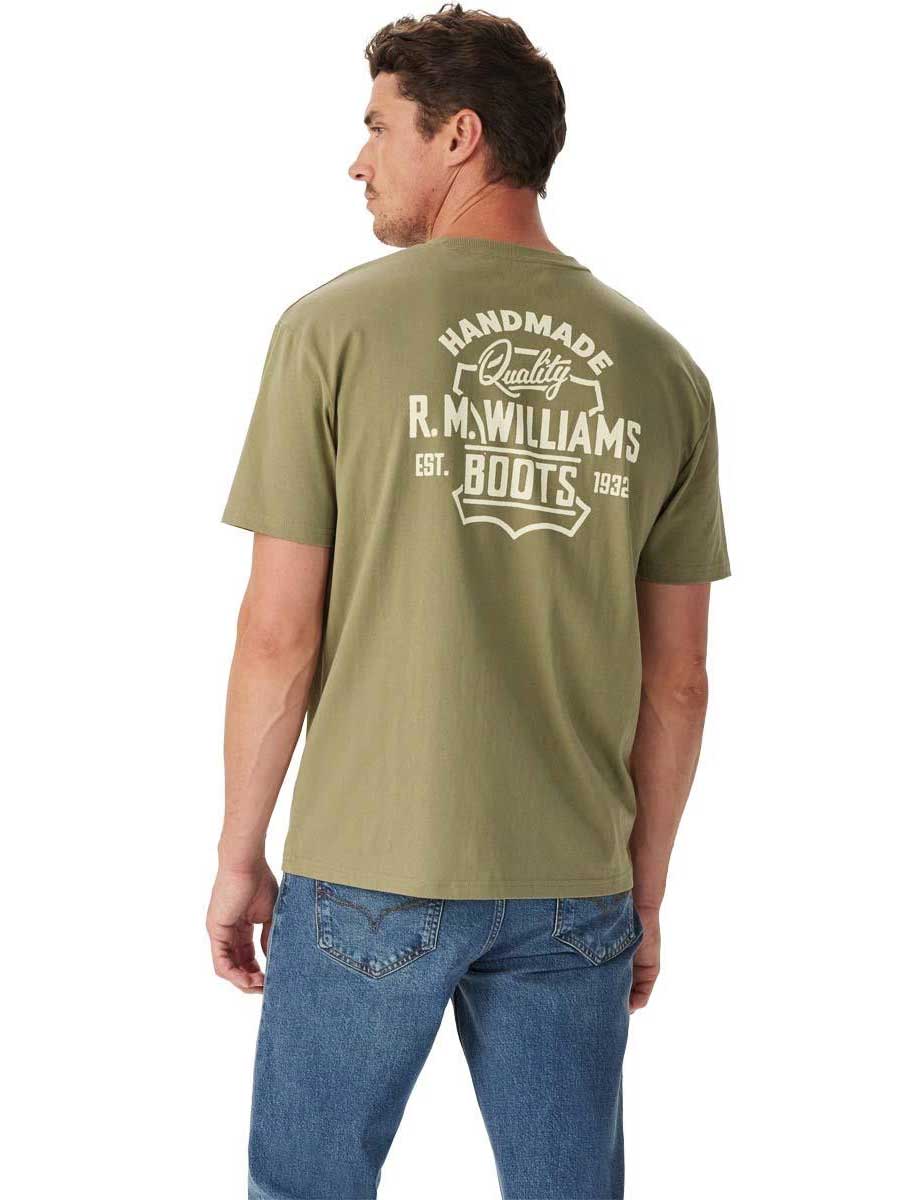 30% OFF RM WILLIAMS Boots T-Shirt - Men's Crew Neck - Sage - Size: Small & XL