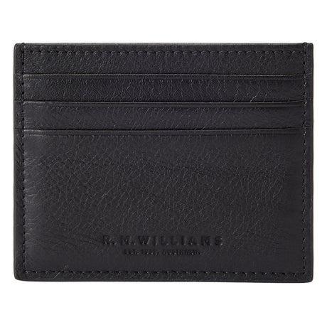 RM Williams Farrier Leather Cardholder - Black, front card slots