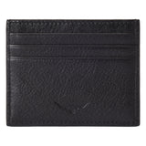 RM Williams Farrier Leather Cardholder - Black, rear card slots