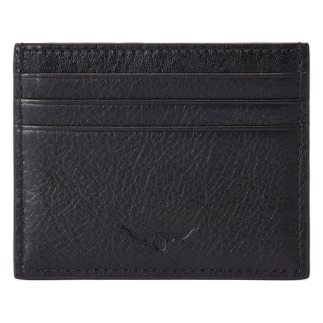 RM Williams Farrier Leather Cardholder - Black, rear card slots