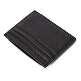 RM Williams Farrier Leather Cardholder - Black, angled view of card slots