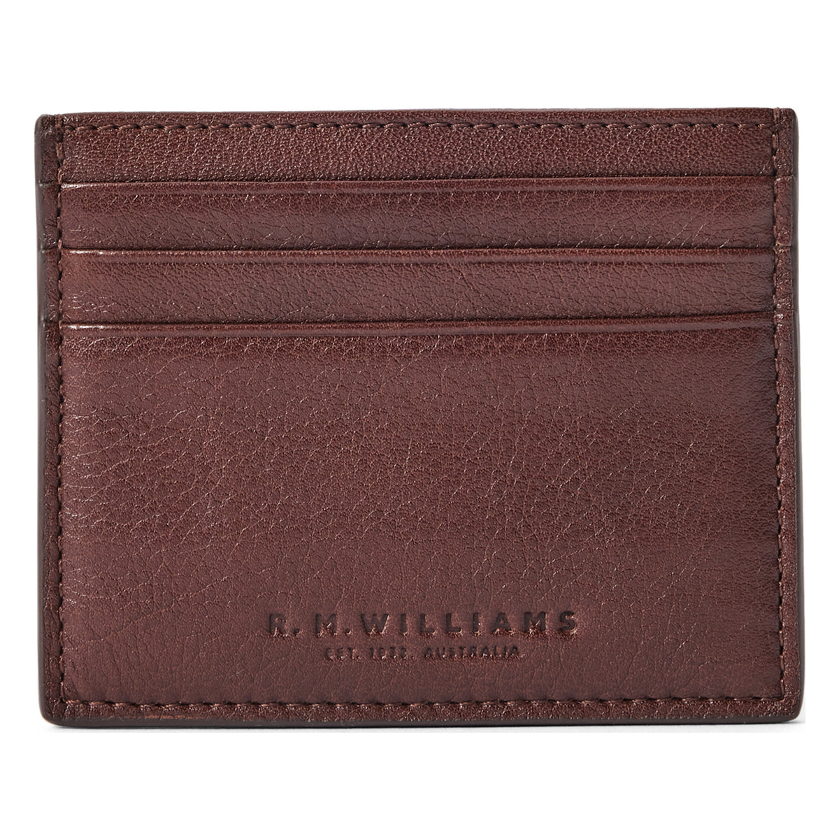 RM Williams Farrier Leather Cardholder - Whiskey, front card slots