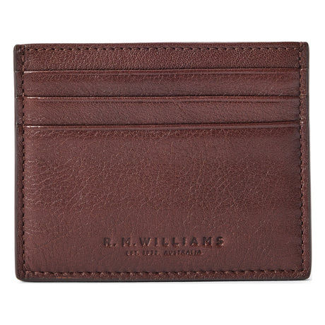 RM Williams Farrier Leather Cardholder - Whiskey, front card slots