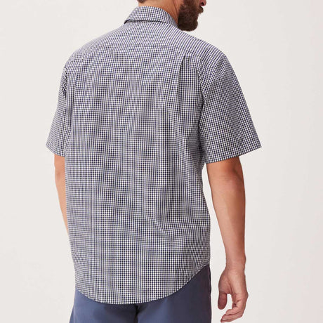 RM WILLIAMS Classic Poplin Check Short Sleeve Shirt - Men's - Navy & Charcoal