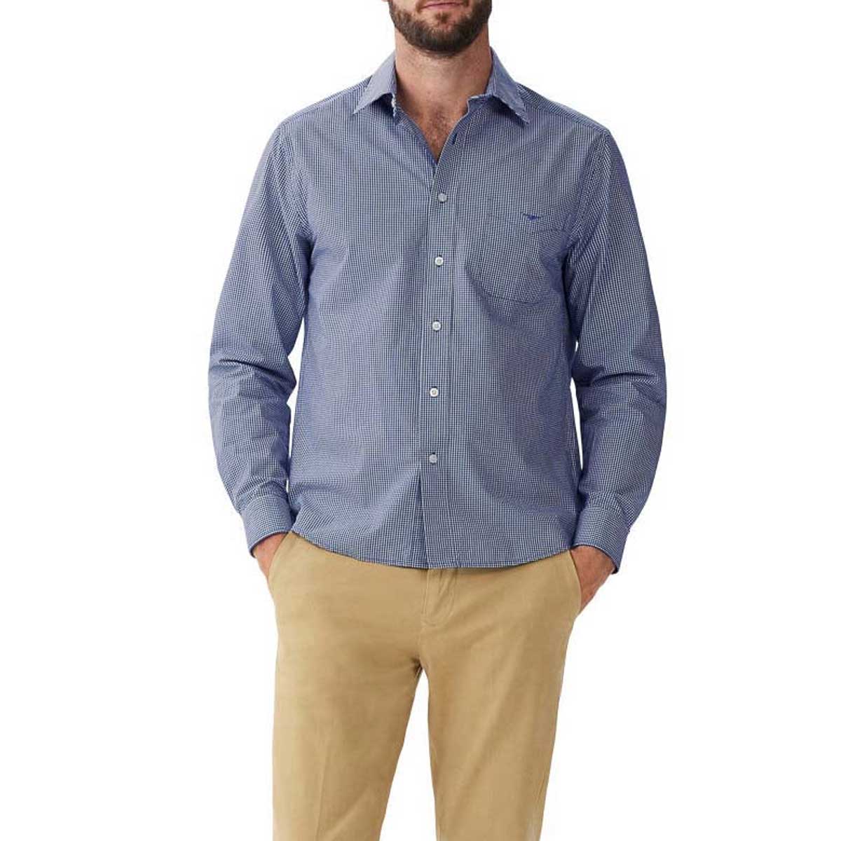 RM WILLIAMS Classic Regular Fit Shirt - Men's - Navy & White Check