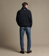 RM Williams Classic R.M.W. Quarter Zip Sweatshirt in Navy - view 5