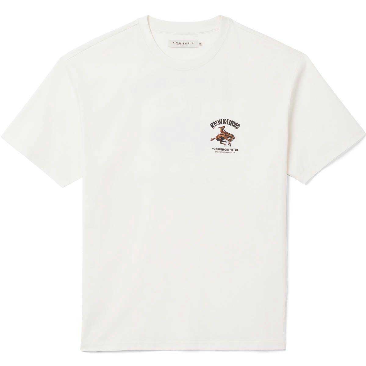 RM WILLIAMS Cloudbuster T-Shirt - Men's Crew Neck - White