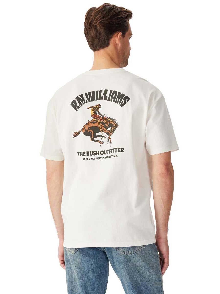 RM WILLIAMS Cloudbuster T-Shirt - Men's Crew Neck - White