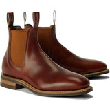R.M.Williams Comfort Craftsman boots in Mid Brown Saddle - pair on white background