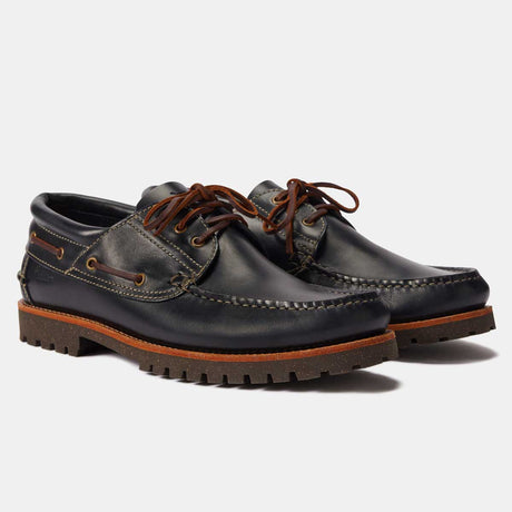 RM WILLIAMS Dockyard Moccasin Boat Shoes - Men's - Navy