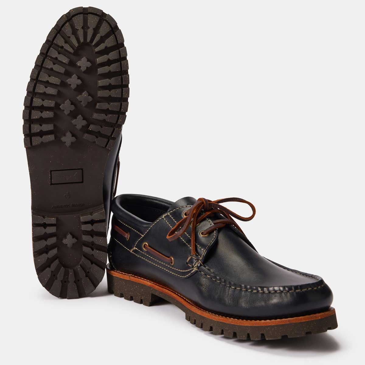 RM WILLIAMS Dockyard Moccasin Boat Shoes - Men's - Navy