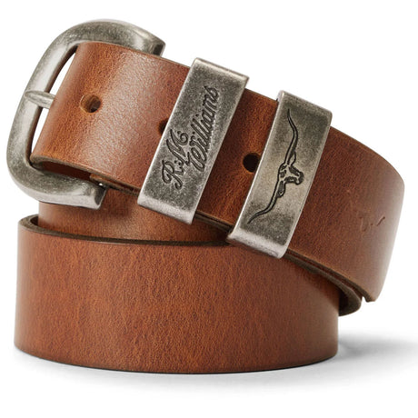 RM WILLIAMS Drover 1.5" Belt - Mens - Caramel & Antique Silver