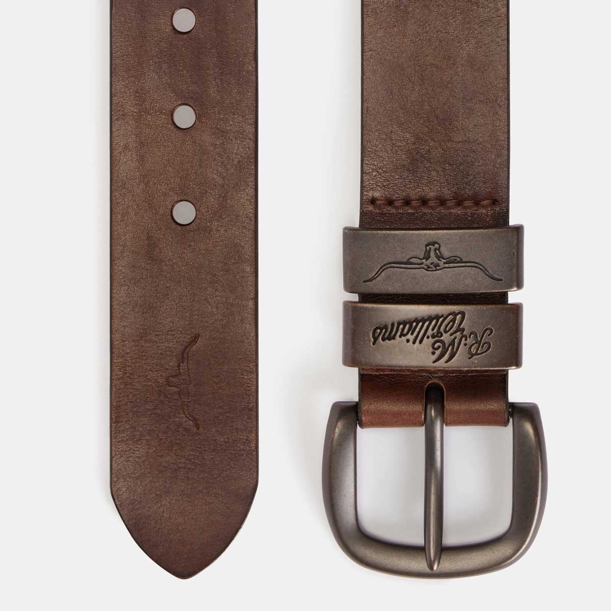 RM WILLIAMS Drover 1.5" Belt - Mens - Light Chocolate