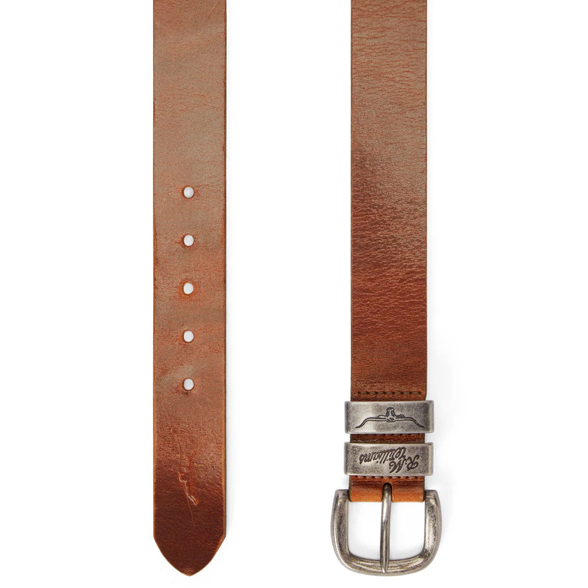 RM WILLIAMS Drover 1.5" Belt - Mens - Mid Brown & Antique Silver