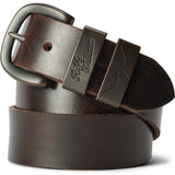 RM Williams Drover Belt in Walnut on white background