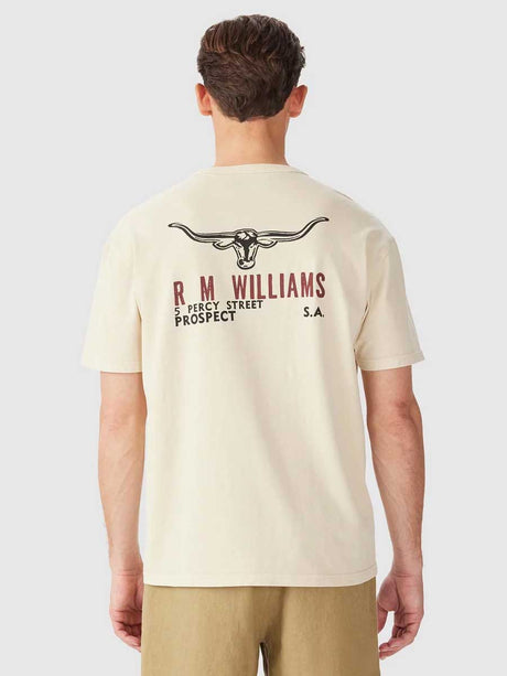 RM WILLIAMS Flinders T-Shirt - Men's Crew Neck - Sand