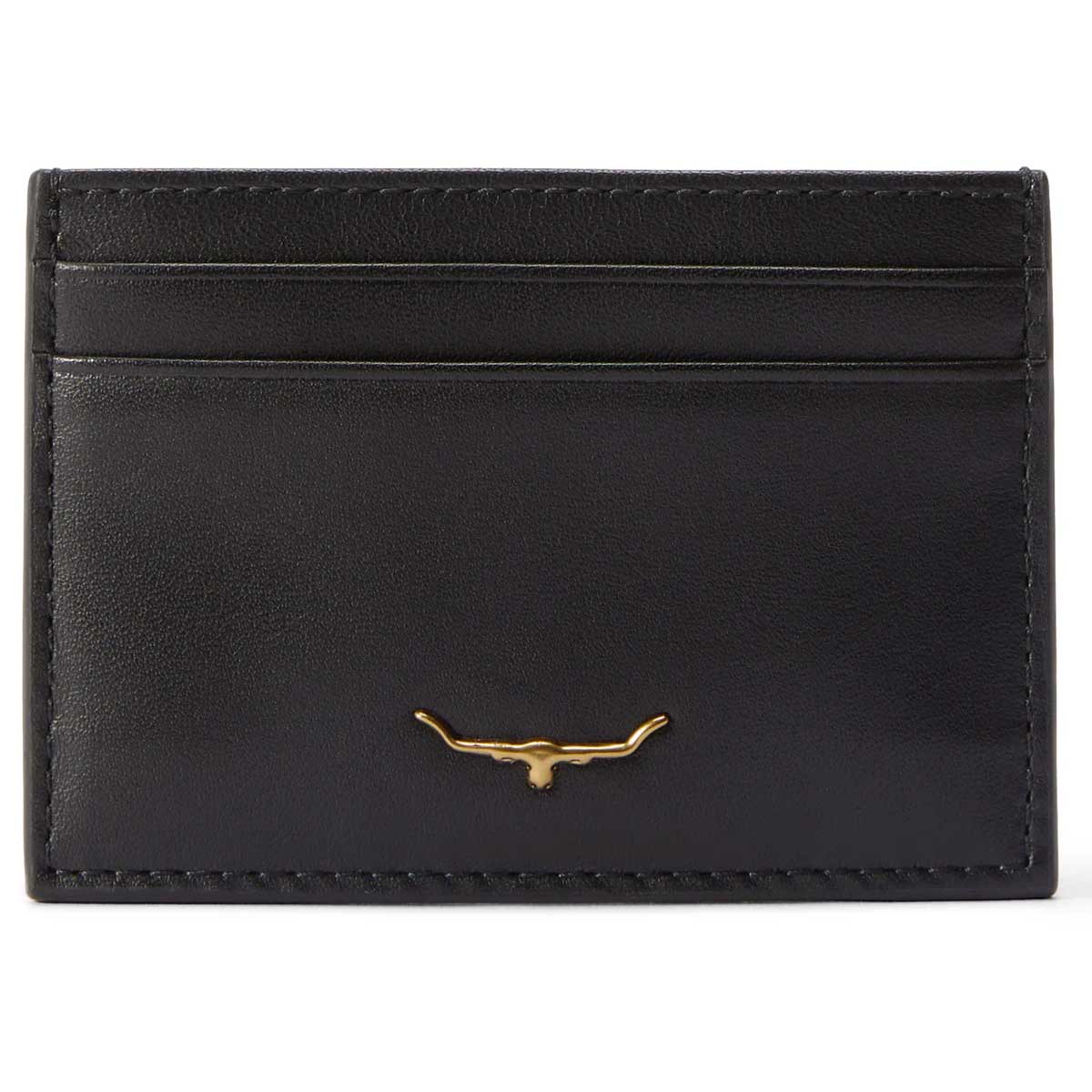 RM WILLIAMS Four Slot Leather Cardholder - Black