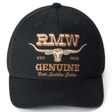 RM WILLIAMS Genuine Longhorn Trucker Cap - Mens - Washed Black