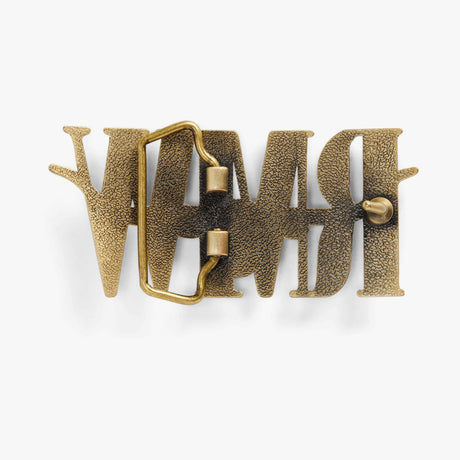 RM Williams Heritage Buckle in Brass - rear product view
