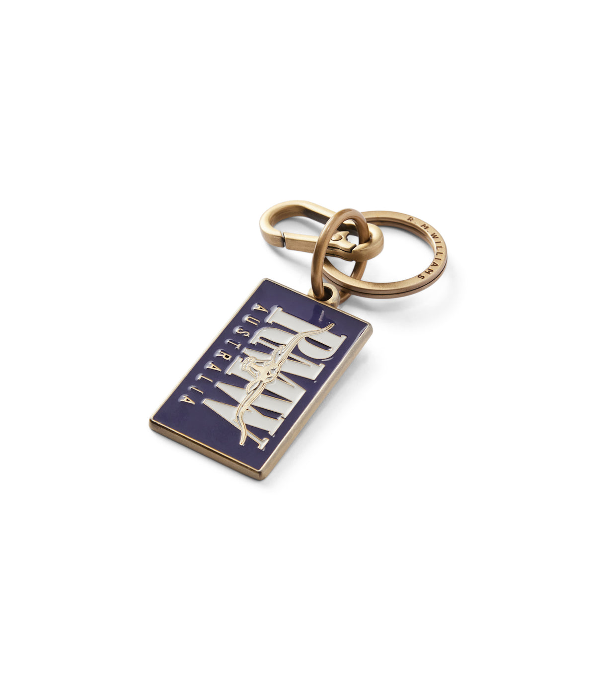 RM Williams Heritage Logo Enamel Keyring in Navy - view 4
