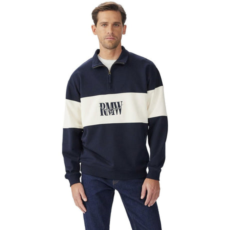 RM WILLIAMS Heritage Quarter-Zip Sweatshirt - Men's - Navy