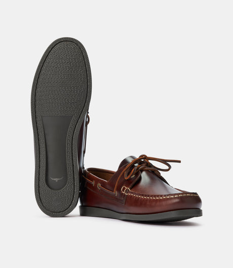 RM WILLIAMS Islet Moccasin Boat Shoes - Men's - Mid Brown