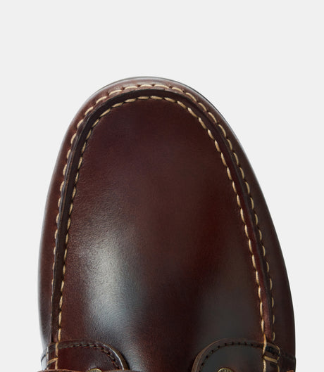 RM WILLIAMS Islet Moccasin Boat Shoes - Men's - Mid Brown