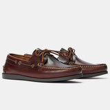 RM WILLIAMS Islet Moccasin Boat Shoes - Men's - Mid Brown