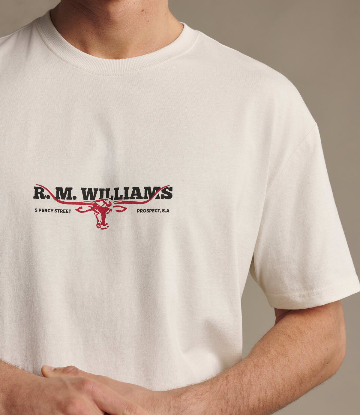 RM Williams Holt t-shirt - Vintage White, product view 4