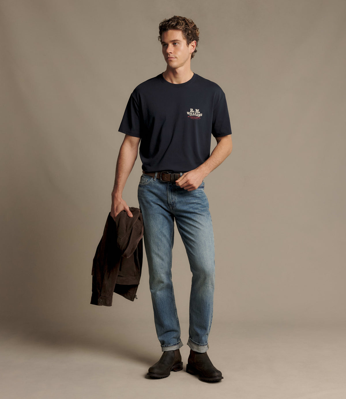 RM Williams Kandos t-shirt - Navy, product view 2