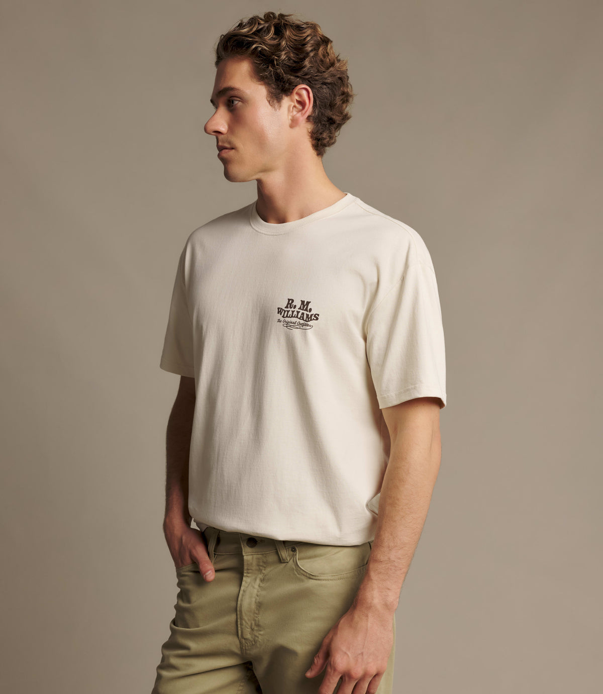 RM Williams Kandos t-shirt - Ecru, product view 3