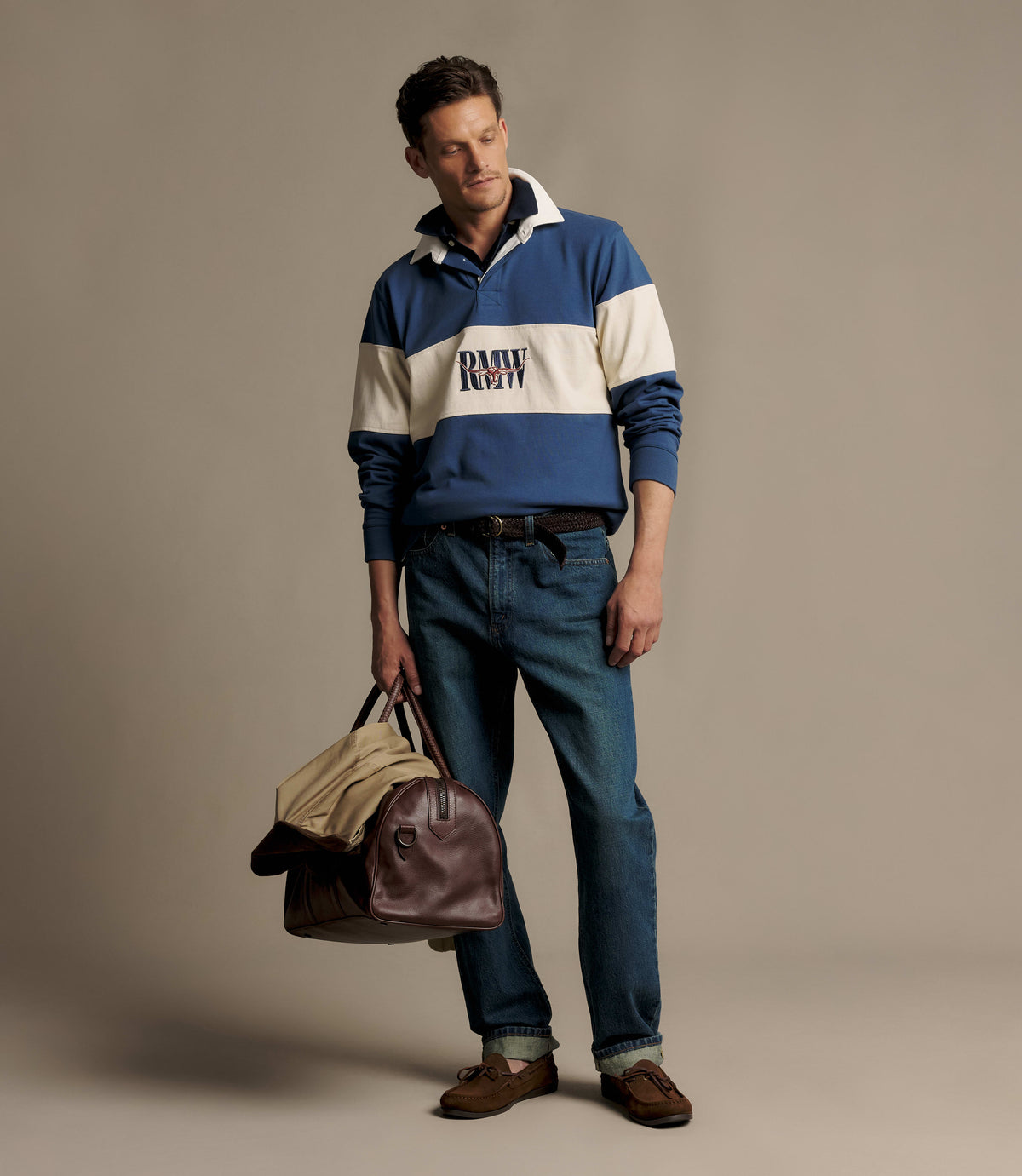 RM Williams Heritage panel rugby - Mid Blue, product view 2