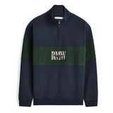 RM Williams Heritage panel quarter-zip - Worker Blue