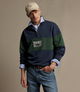 RM Williams Heritage panel quarter-zip - Worker Blue, product view 3