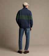 RM Williams Heritage panel quarter-zip - Worker Blue, product view 5