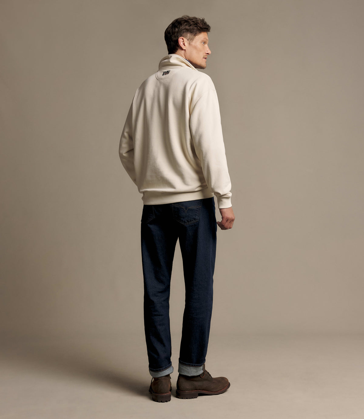 RM Williams Classic R.M.W. quarter-zip - Ecru, product view 5