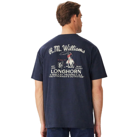 RM WILLIAMS Longhorn T-Shirt - Men's - Navy
